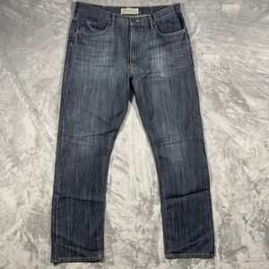 Wrangler Jeans Co Mens Relaxed Straight Dark Wash Charcoal Denim Jeans 36x34(32)